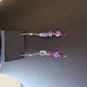 Sterling and gemstone earrings